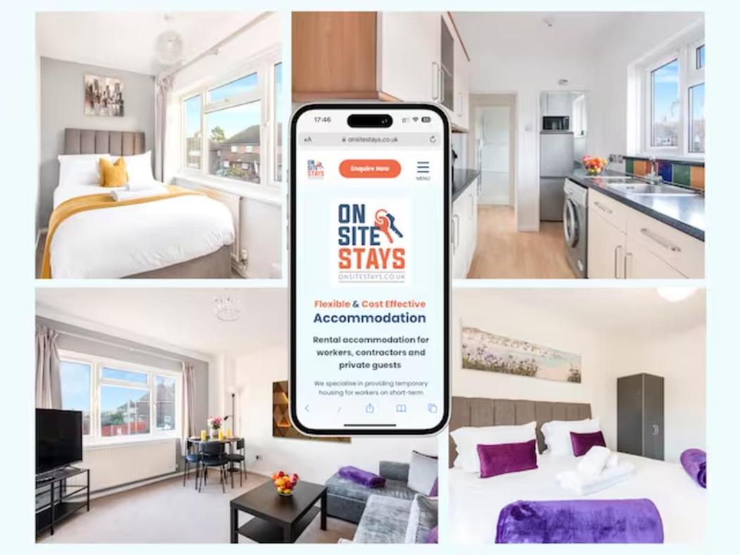 Onsitestays - Cosy 2-Bedroom Apartment With Private Entrance & Long Stay Prices Gravesend Exteriör bild